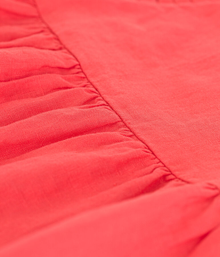 Robe sans manche b&eacute;b&eacute; en lin orange