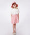 Jupe enfant en coton fleurie rose CHARME/blanc MARSHMALLOW