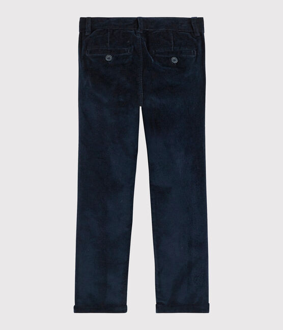 Fluwelen broek kinderen jongens blauw SMOKING
