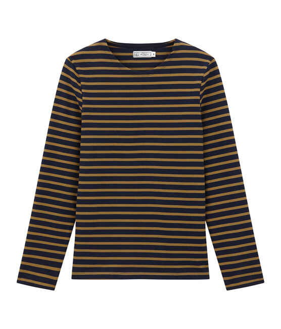 Marinière iconique homme bleu SMOKING/marron BRINDILLE