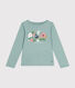 Tee-shirt manches longues en côte enfant fille