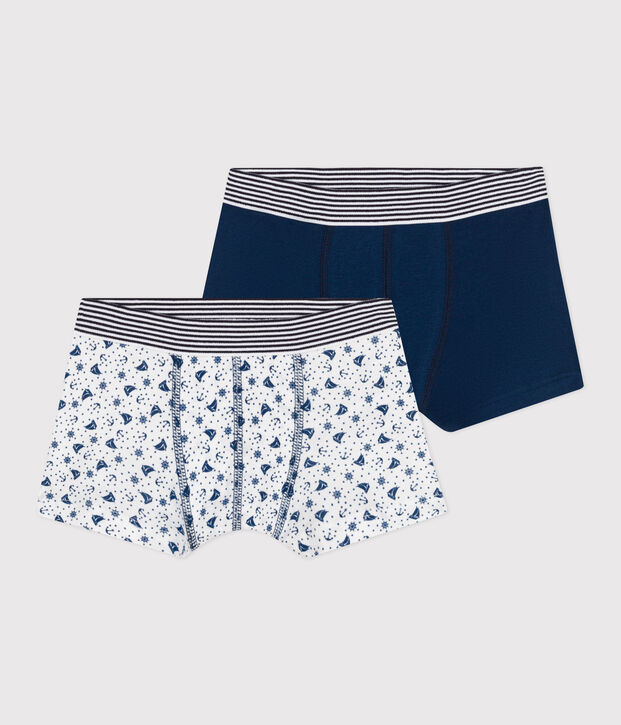 Set met 2 katoenen boxershorts voor kinderen multicouleur