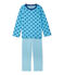 Jongenspyjama in tubic met print/strepen blauw IBIZA/blauw MAJOR