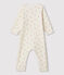 Bodyjama sans pieds bébé en coton biologique blanc MARSHMALLOW/blanc MULTICO
