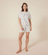 Pyjama short et tee-shirt en coton motif Paris femme