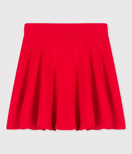 Meisjesrok in biokatoen rood PEPS