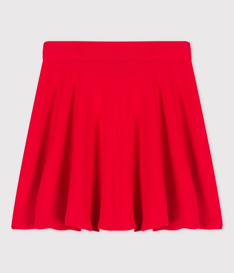 Jupe en coton bio enfant fille rouge