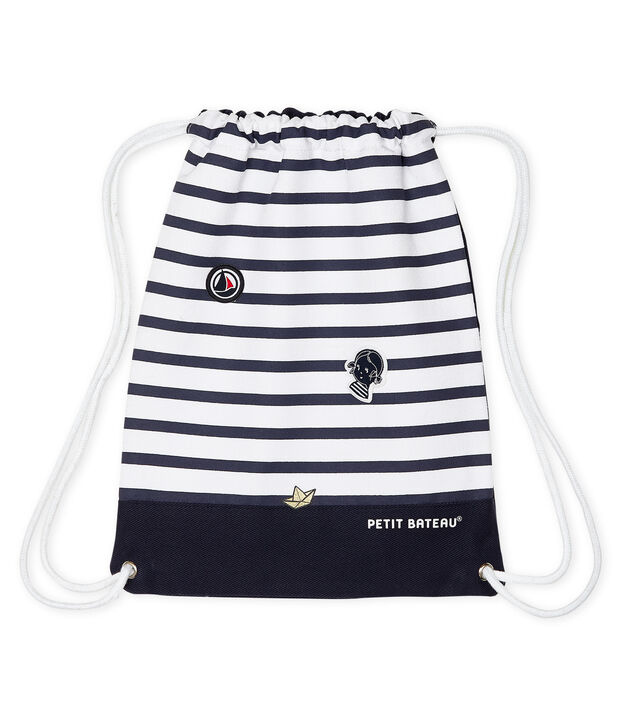 Sac &agrave; dos bleu/blanc