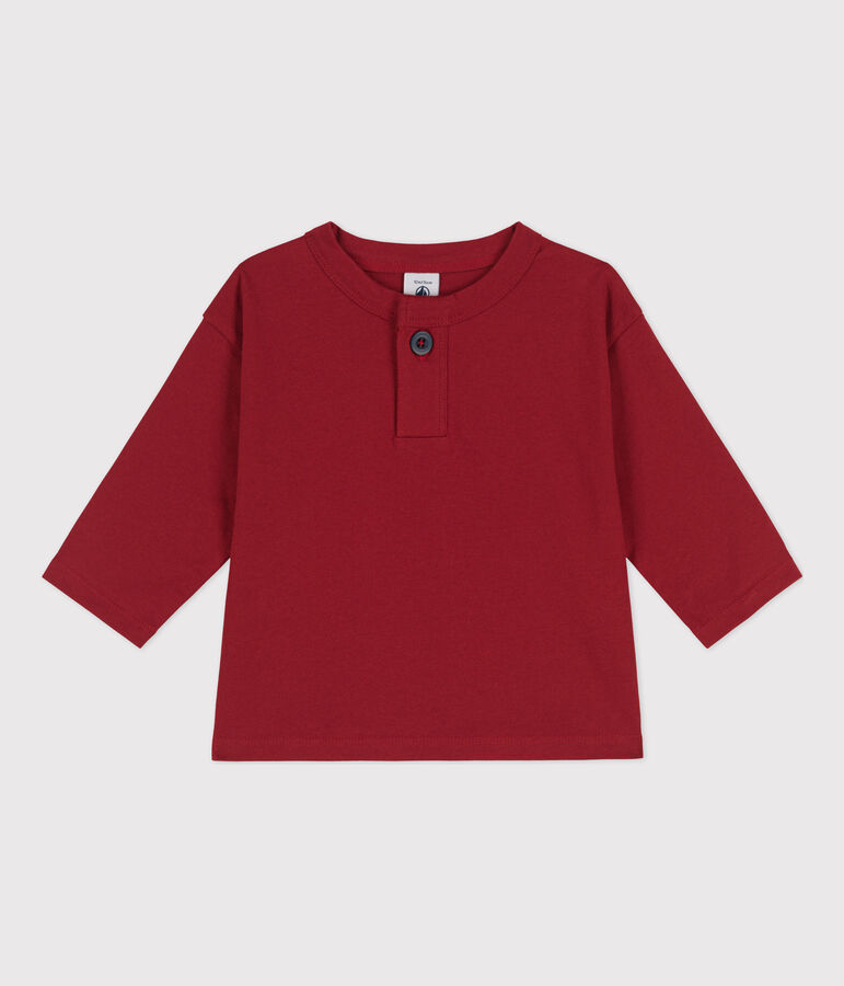 Tee-shirt manches longues b&eacute;b&eacute; en coton rouge