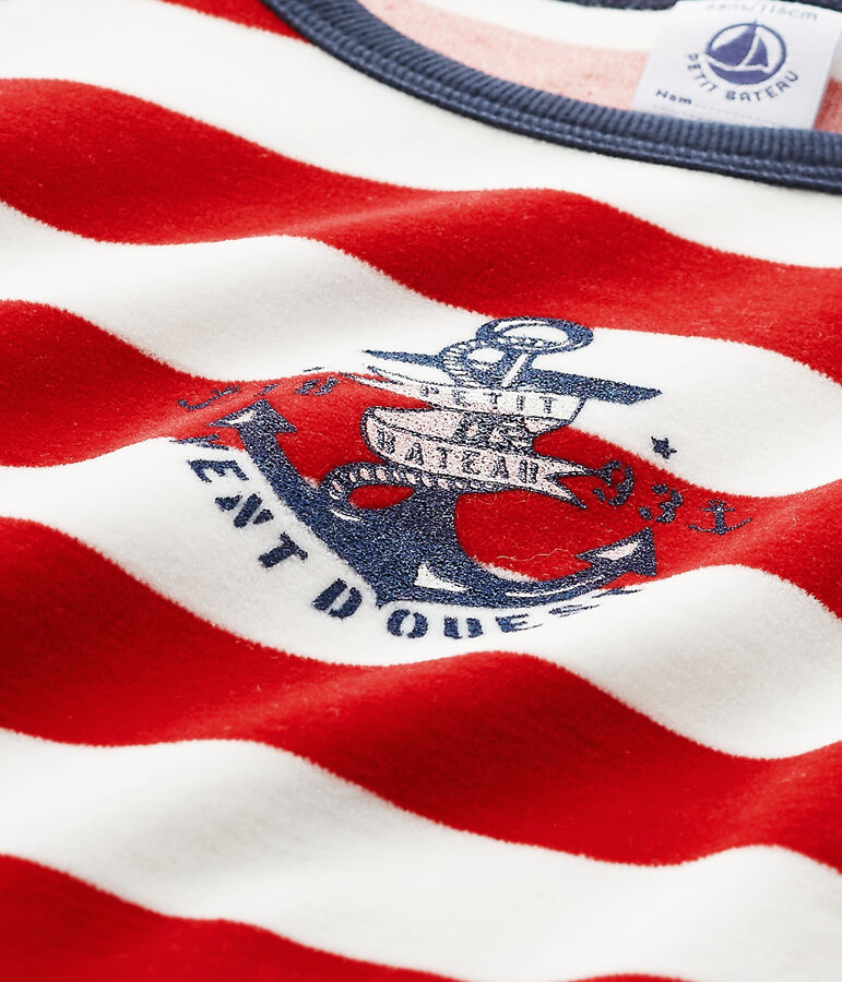 Jongenspyjama met ankermotief blauw/rood/wit