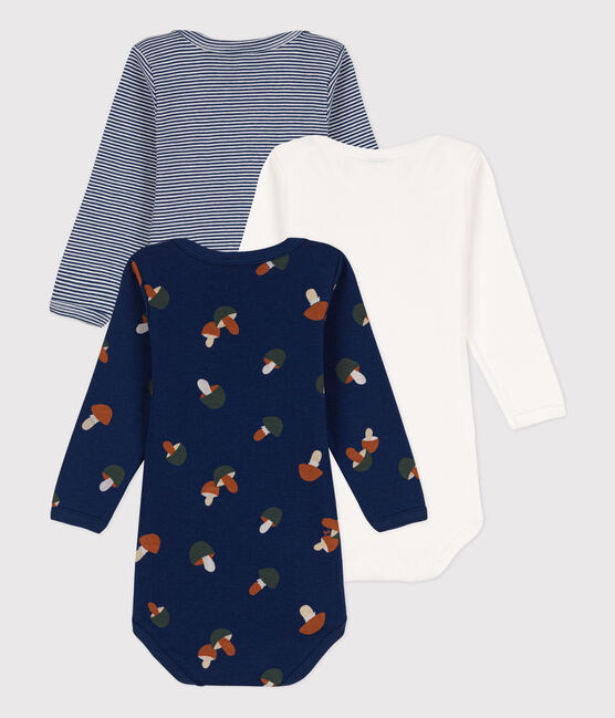 Set van 3 katoenen body's met lange mouwen en champignonprint voor baby's variante 1