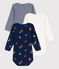 Set van 3 katoenen body's met lange mouwen en champignonprint voor baby's variante 1