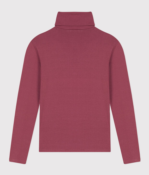 Tee-shirt col roul&eacute; L'ICONIQUE en coton Femme marron