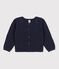 Cardigan en coton enfant fille bleu SMOKING