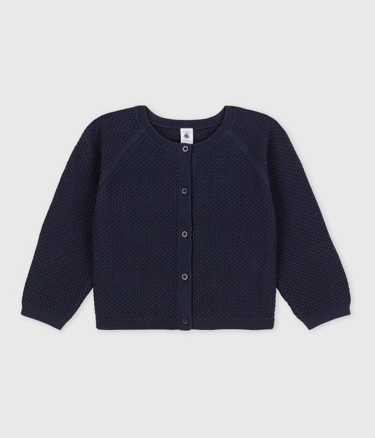 Cardigan en coton enfant fille bleu