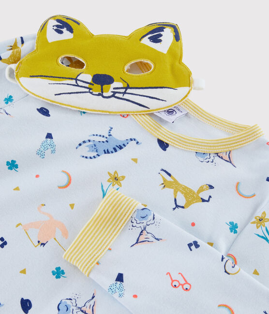 Pyjama déguisement renard petit garçon en côte bleu FRAICHEUR/blanc MULTICO