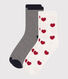 2 paires de chaussettes en coton imprimées femme