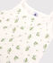 L'ICONIQUE, katoenen damesshirt met bandjes wit MARSHMALLOW/wit MULTICO