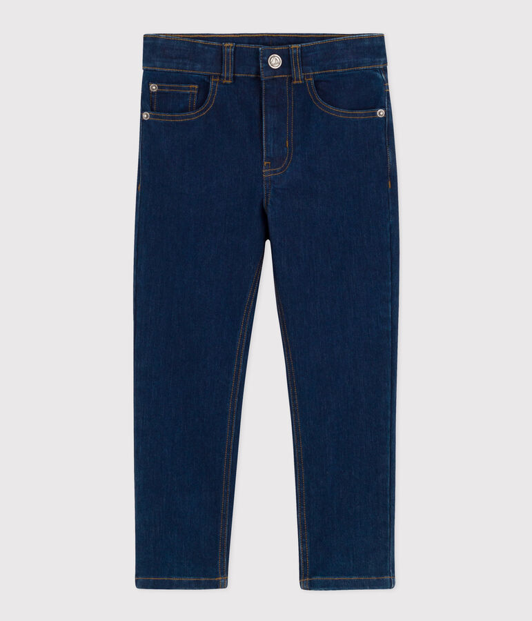Pantalon droit denim enfant gar&ccedil;on bleu DENIM BRUT