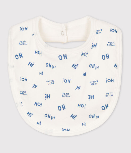 Bavoir imprimé bébé en coton blanc MARSHMALLOW/ CREPUSCULE