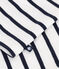 Tee-shirt manches longues en coton b&eacute;b&eacute; blanc/bleu