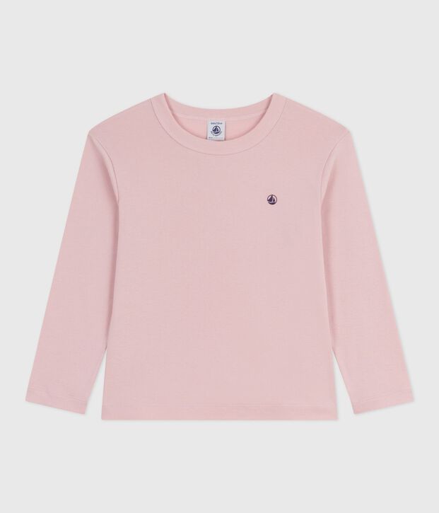 Effen katoenen T-shirt met lange mouwen voor kinderen JOLI