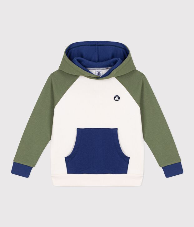 Katoenen hoodie voor kinderen ecru/multicouleur