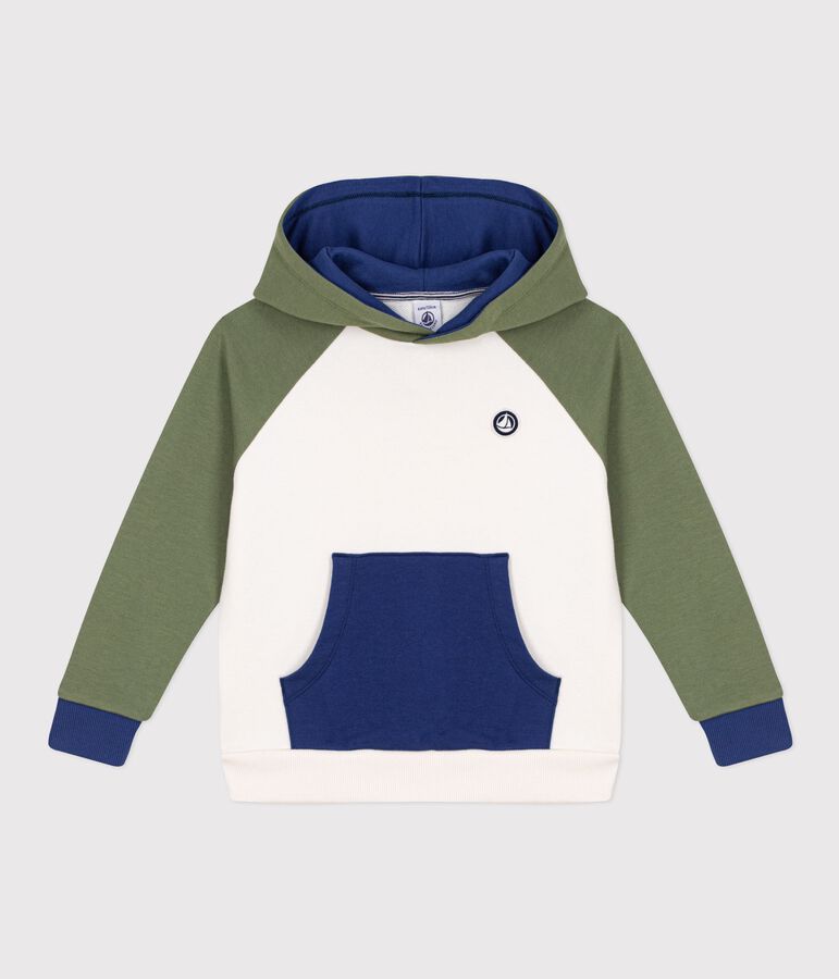 Katoenen hoodie voor kinderen MILK/ MULTICO
