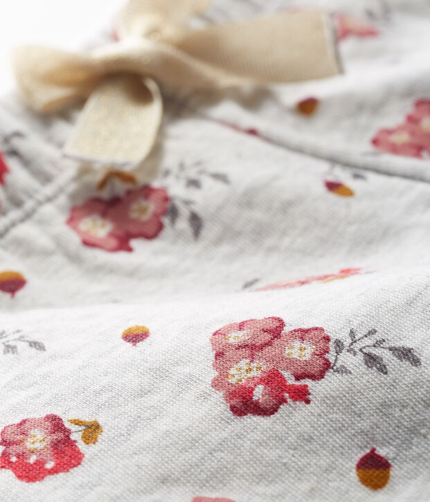 Pantalon en tubique imprim&eacute; b&eacute;b&eacute; fille gris/multicouleur