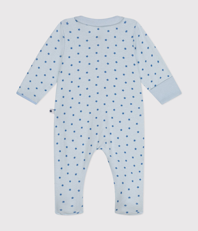 Katoenen babypyjama met print blauw/blauw