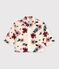 Babyjas met wattering van sherpa en bloemenprint ecru/multicouleur