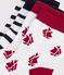 2 paar katoenen babysokjes met strepen en een bootprint multicouleur