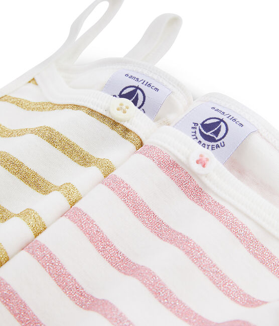 Twee shirts met schouderbandjes voor meisjes variante 1