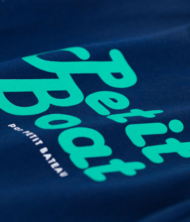 T-shirt met korte mouwen in katoen voor jongens blauw