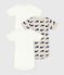 Lot de 3 bodies manches courtes baleines en coton variante 1
