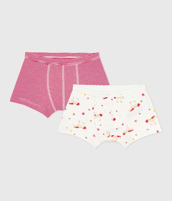 Lot de boxers enfant en coton à ceinture colletée imprimé chevaux variante 1