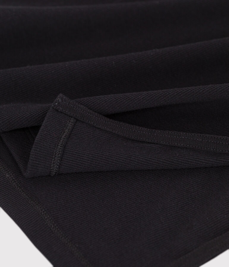 Robe d&eacute;bardeur longue femme en coton noir