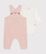 Babysetje met salopette van velours