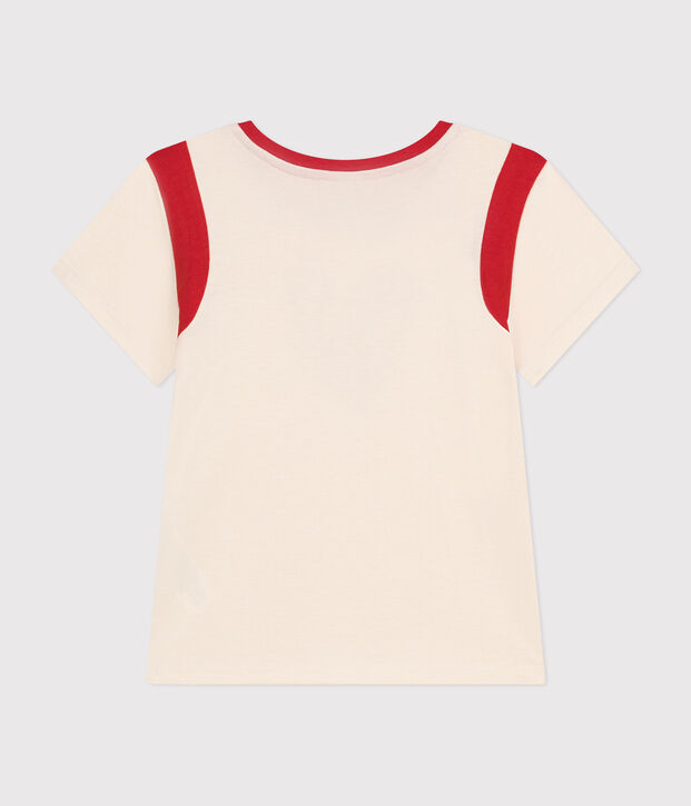 Tee-shirt en jersey enfant fille &eacute;cru
