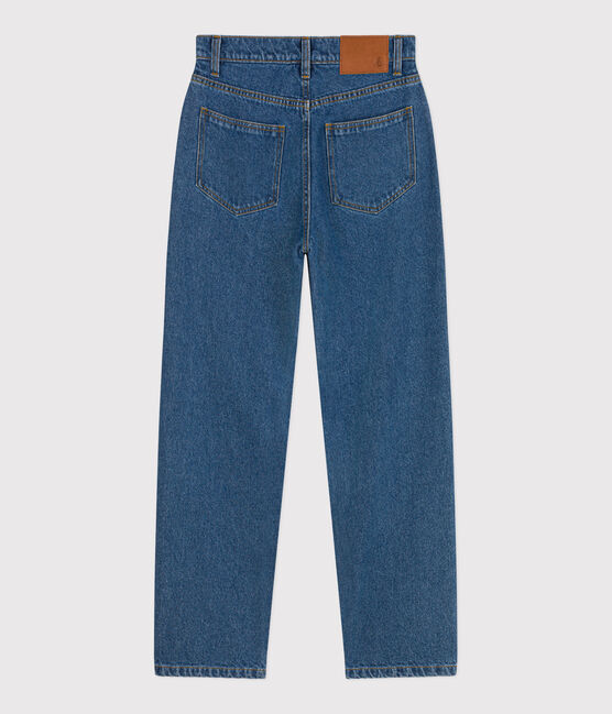 Rechte spijkerbroek voor dames blauw DENIM MOYEN