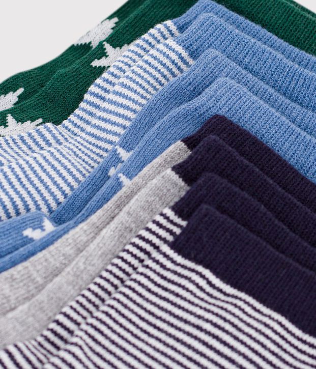 5 paires de chaussettes b&eacute;b&eacute; en coton imprim&eacute; &eacute;toiles et rayures multicouleur