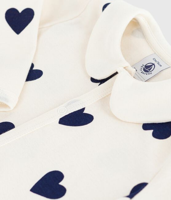 Pyjama bébé en coton sans pieds imprimé bleu MILK/ SOIR