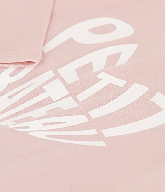 T-shirt met lange mouwen uit katoen voor meisjes roze SALINE