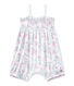 Combicourt bébé fille à smocks imprimé