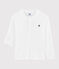 T-shirt van katoen en linnen voor jongens wit MARSHMALLOW