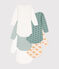 Setje met 5 katoenen body's met lange mouw en wasbeerprint voor baby's variante 1