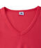 Dames-T-shirt met V-hals in origineel geribd katoen roze GEISHA