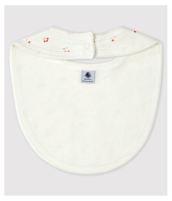 Bavoir bébé en coton biologique blanc MARSHMALLOW/blanc MULTICO