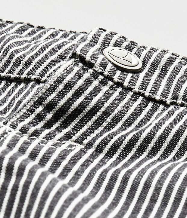 Pantalon b&eacute;b&eacute; gar&ccedil;on ray&eacute; bleu/blanc