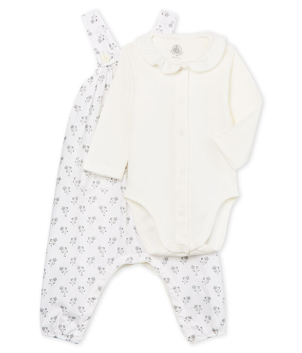 Ensemble van 3 feeststukken van linnen voor babymeisje multicouleur